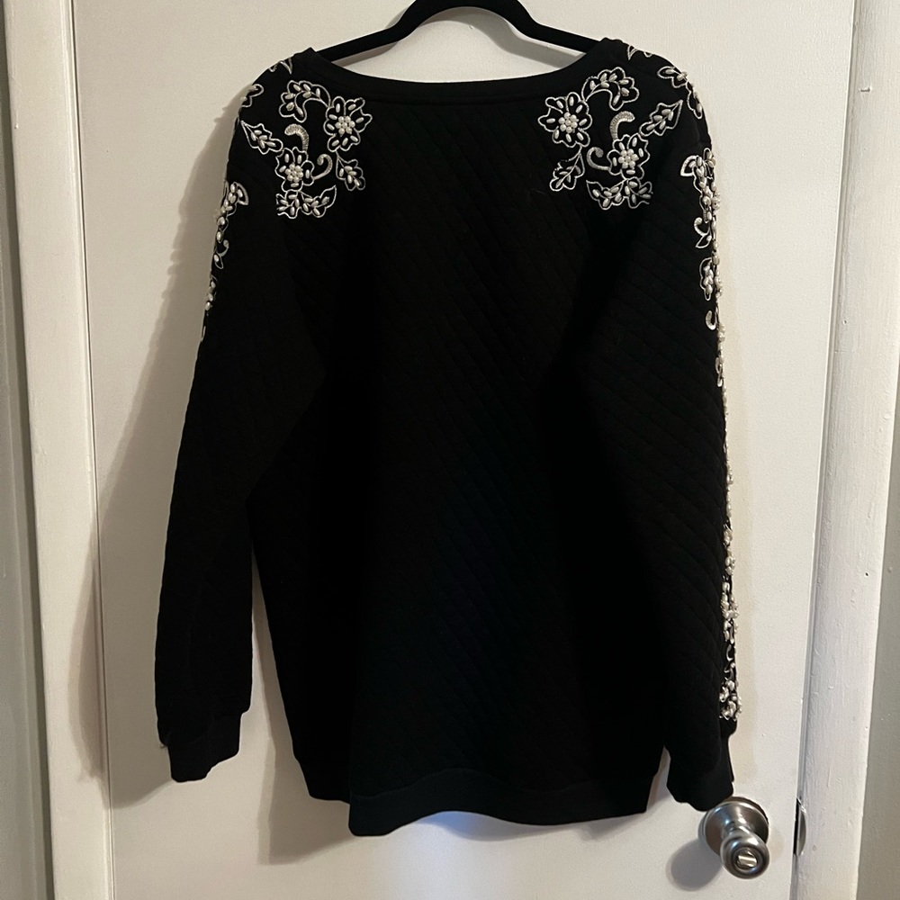 Staring at Stars Beaded Quilted Sweatshirt